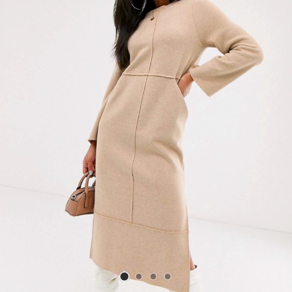 ASOS Exposed Seam Soft cotton
Patch Pocket Midi Dress